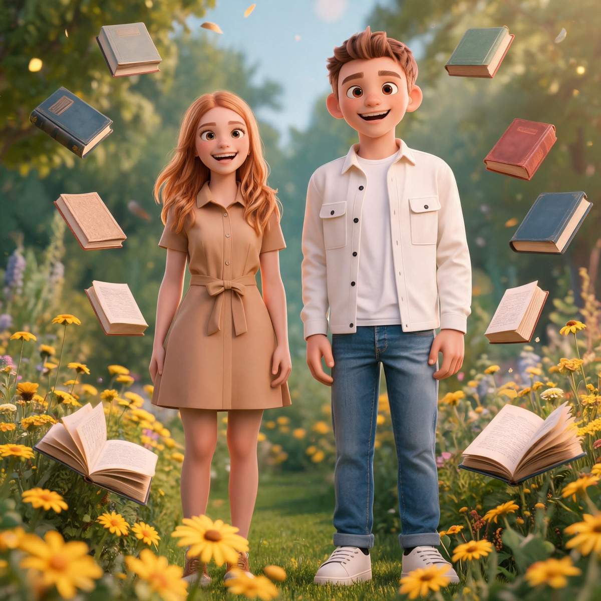 An-Sofie en Ruben als personages in verhaaltjes-stijl